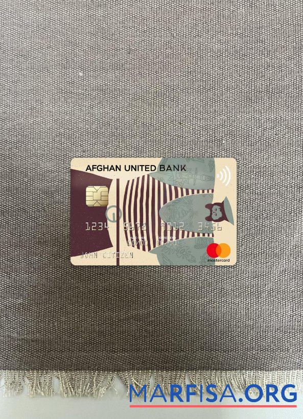 Realistic Afghanistan Afghan United Bank mastercard photolook front real example